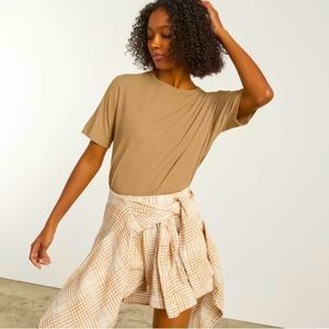 EVERLANE The Air Oversized Crew Tee 💛🧡🤎 Iced Coffee ☕️ XL NWT